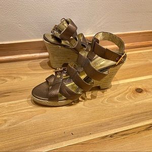 Audrey Brooke Wedge Sandals